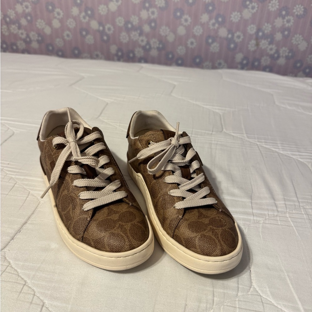 Coach Brown and Cream Sneakers